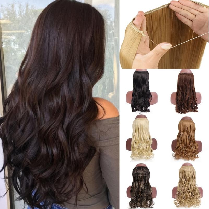 Long Wavy Hair Extensions Natural Wave Hairpiece