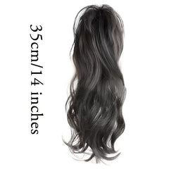 Water Wave Ponytail Extensions - Synthetic Fiber Claw In Ponytail for Women