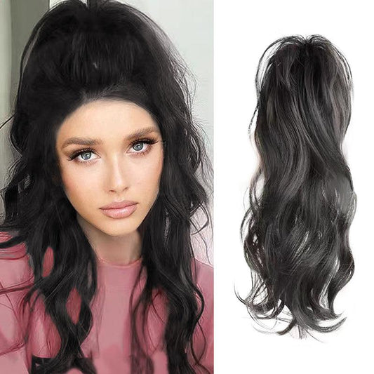 Water Wave Ponytail Extensions - Synthetic Fiber Claw In Ponytail for Women