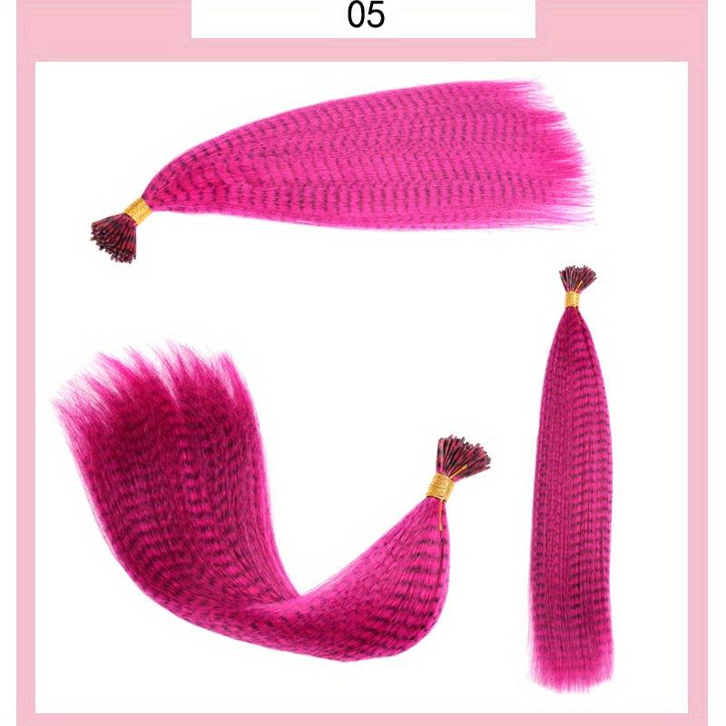 10pcs Colored Synthetic Feathers Hair Extension Set for Women Girls
