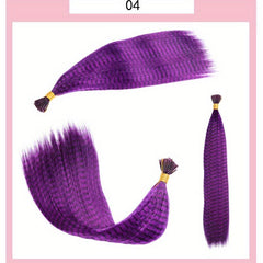 10pcs Colored Synthetic Feathers Hair Extension Set for Women Girls
