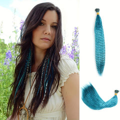 10pcs Colored Synthetic Feathers Hair Extension Set for Women Girls