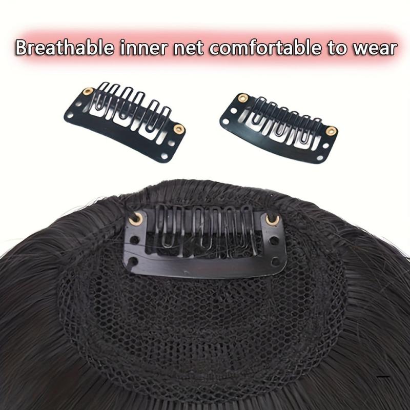 Synthetic Clip In Hair Extensions With Sideburns for Daily Use
