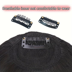 Synthetic Clip In Hair Extensions With Sideburns for Daily Use