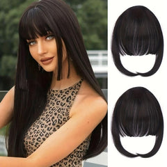 Synthetic Clip In Hair Extensions With Sideburns for Daily Use