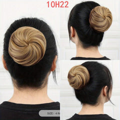 Straight Hair Bun Updo Chignon High Temperature Fiber Hair Bun