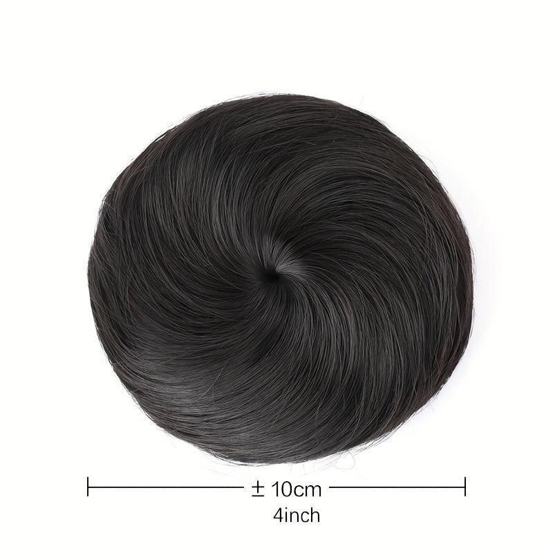 Straight Hair Bun Updo Chignon High Temperature Fiber Hair Bun