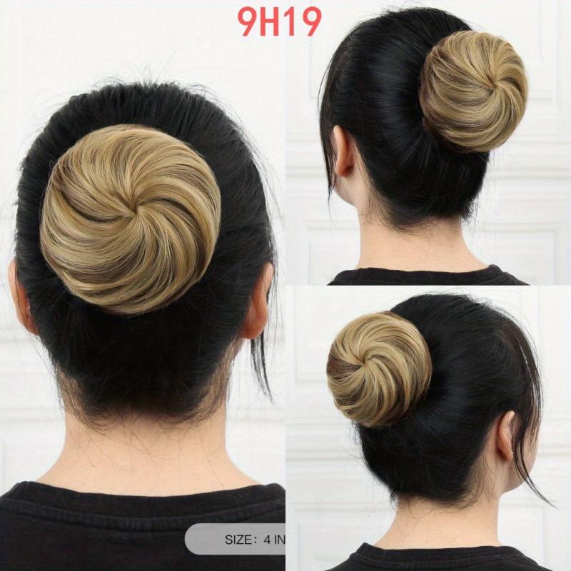 Straight Hair Bun Updo Chignon High Temperature Fiber Hair Bun