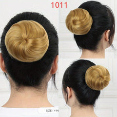 Straight Hair Bun Updo Chignon High Temperature Fiber Hair Bun
