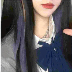 Colorful Synthetic Hair Extensions Long Straight Invisible