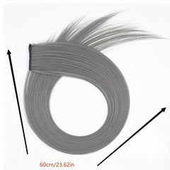 Colorful Synthetic Hair Extensions Long Straight Invisible