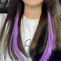 Colorful Synthetic Hair Extensions Long Straight Invisible