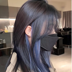 Colorful Synthetic Hair Extensions Long Straight Invisible