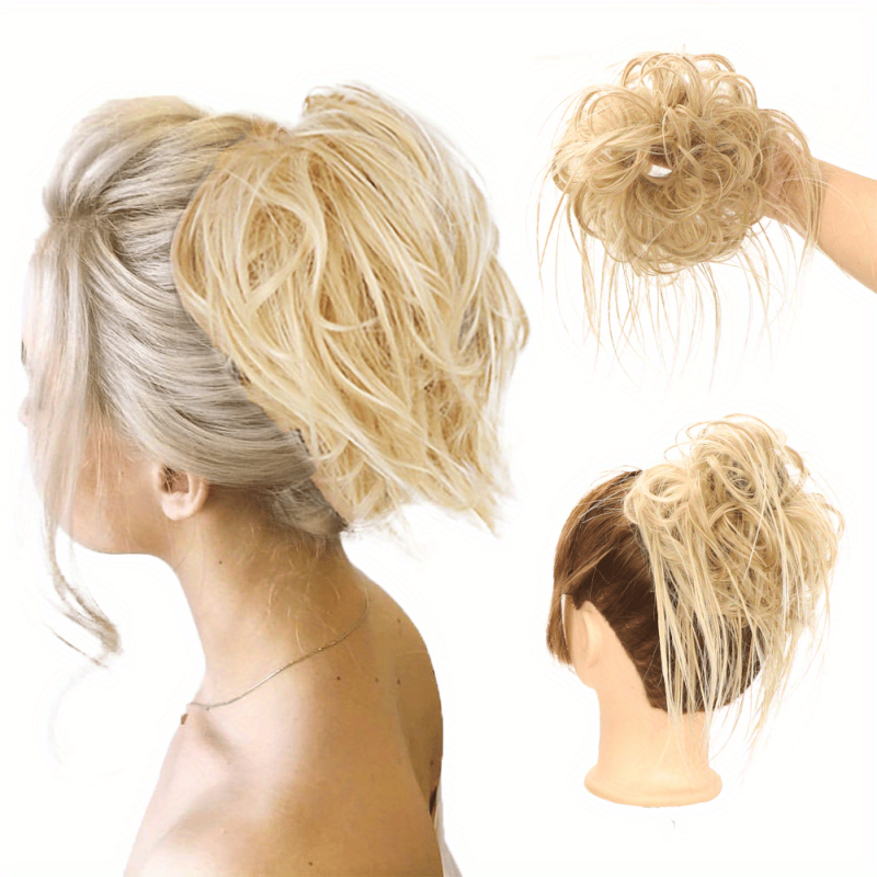 Messy Hair Bun Hair Piece Synthetic Tousled Updo Hair Extensions