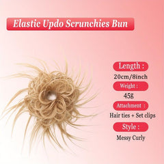 Messy Hair Bun Hair Piece Synthetic Tousled Updo Hair Extensions