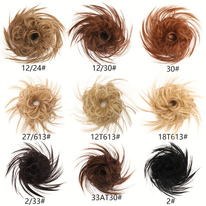 Messy Hair Bun Hair Piece Synthetic Tousled Updo Hair Extensions