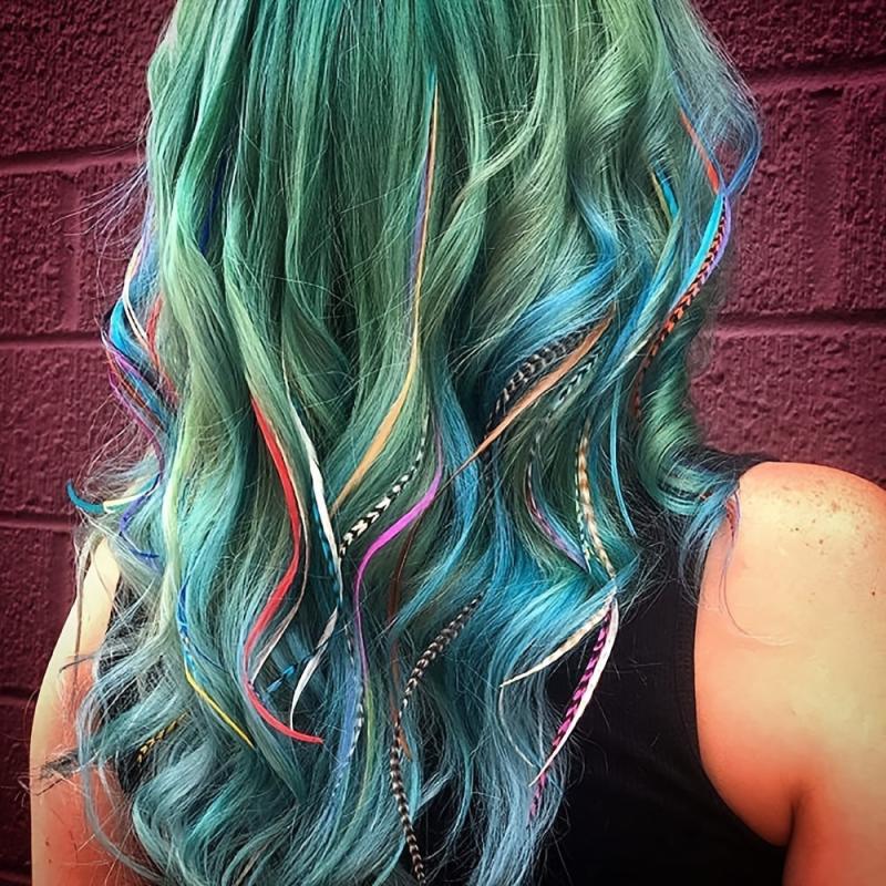 Colorful Feather Hair Extensions for Daily Wear