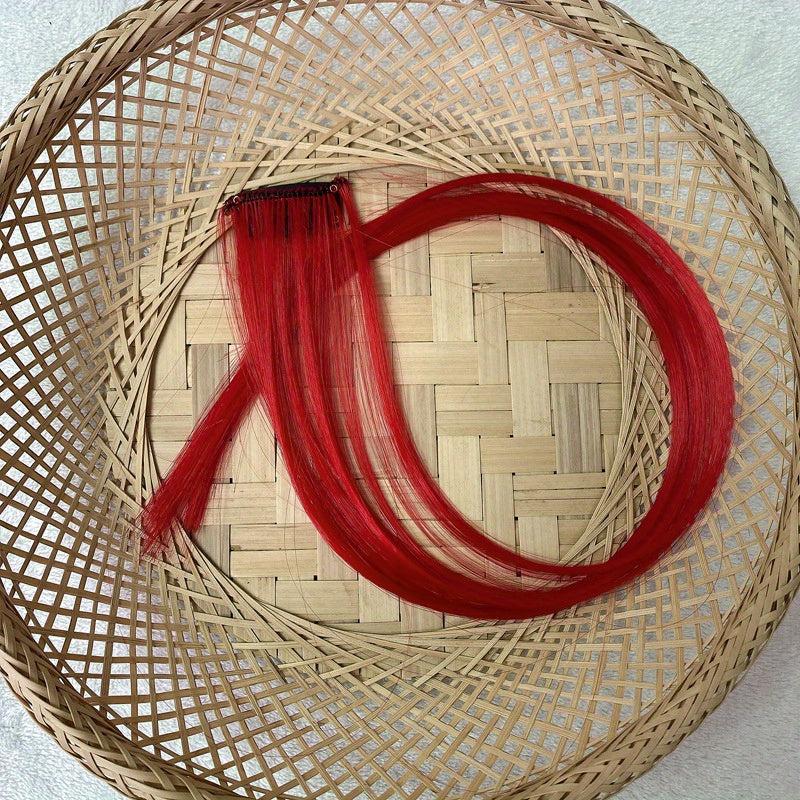 Rainbow Colored Straight Hairpiece for Daily Party Use