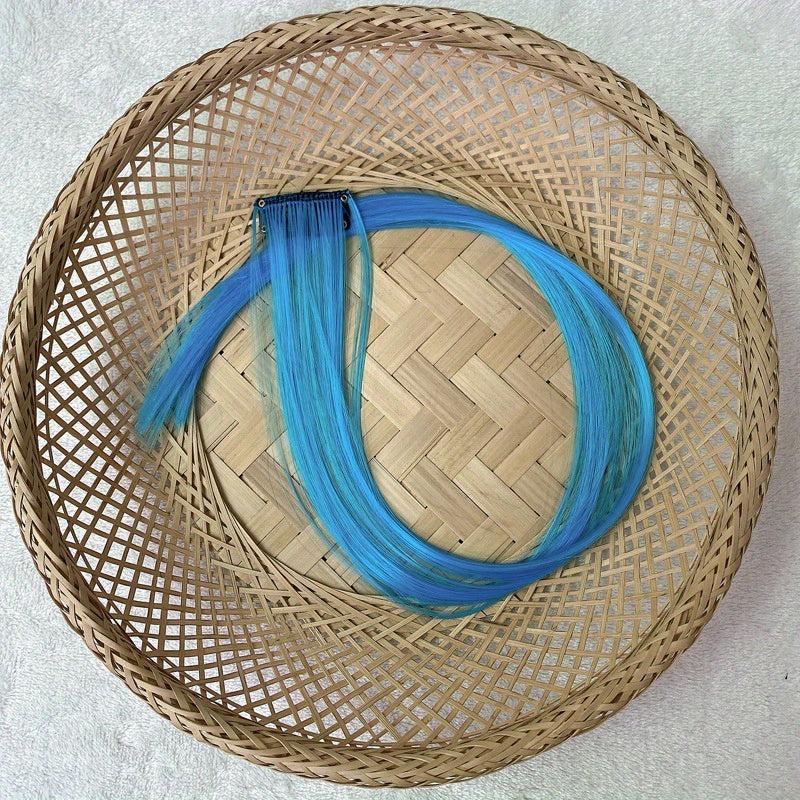 Rainbow Colored Straight Hairpiece for Daily Party Use