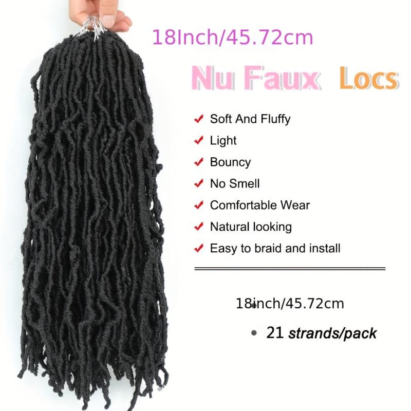 Butterfly Locks Crochet Hair 45-72 cm Soft Locs Curly Wavy Braids