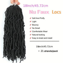 Butterfly Locks Crochet Hair 45-72 cm Soft Locs Curly Wavy Braids
