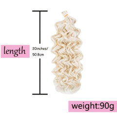 50 8cm Long Curls Crochet Hair Extensions - Natural Look for Everyday Use