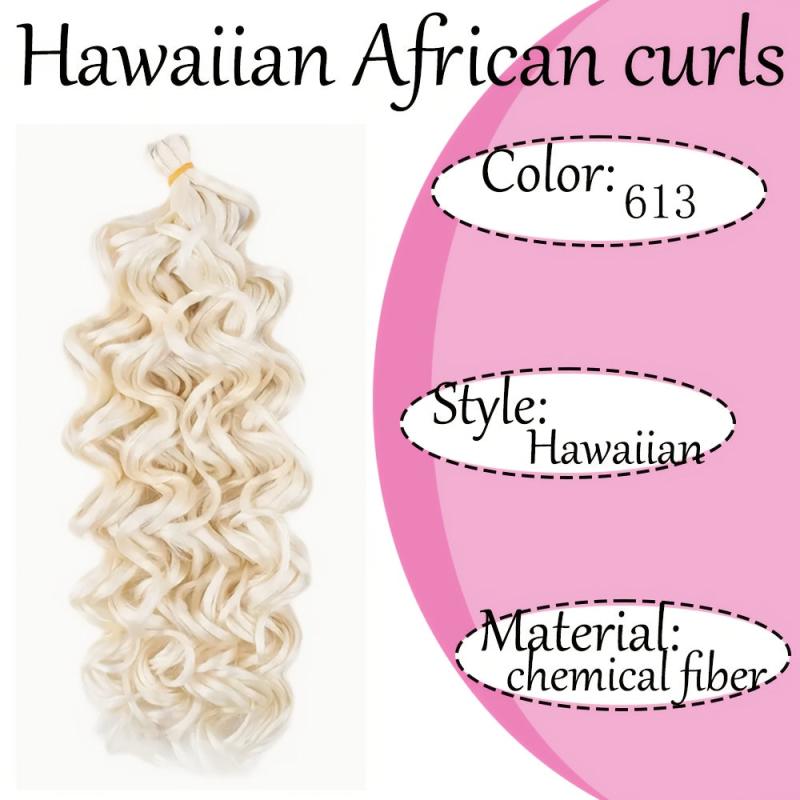 50 8cm Long Curls Crochet Hair Extensions - Natural Look for Everyday Use