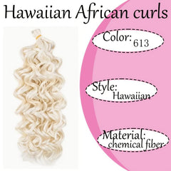 50 8cm Long Curls Crochet Hair Extensions - Natural Look for Everyday Use