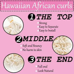 50 8cm Long Curls Crochet Hair Extensions - Natural Look for Everyday Use