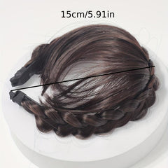 Light Brown Hair Extensions with Braid Headband