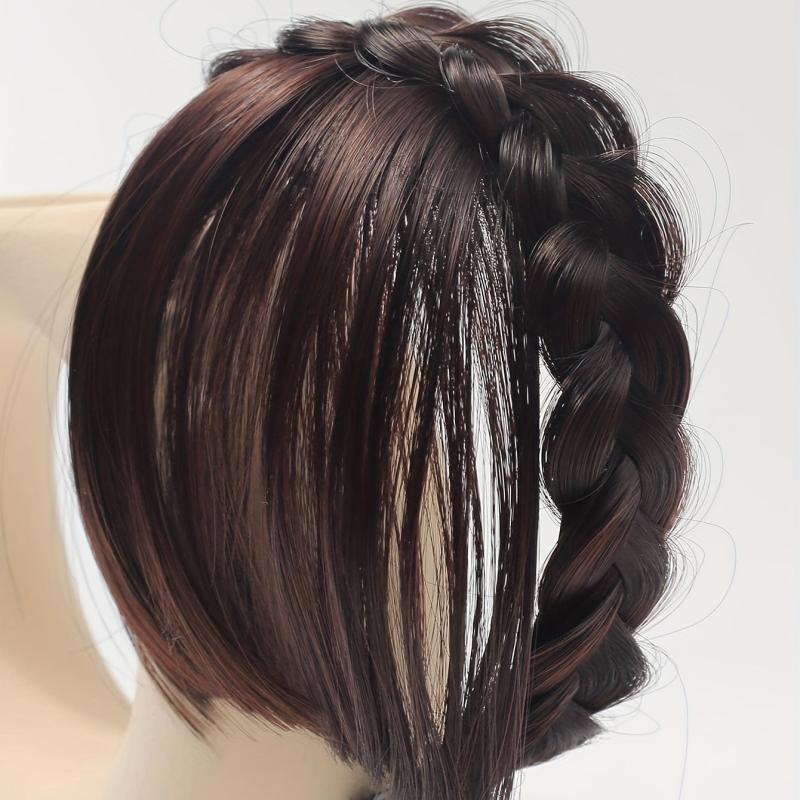 Light Brown Hair Extensions with Braid Headband