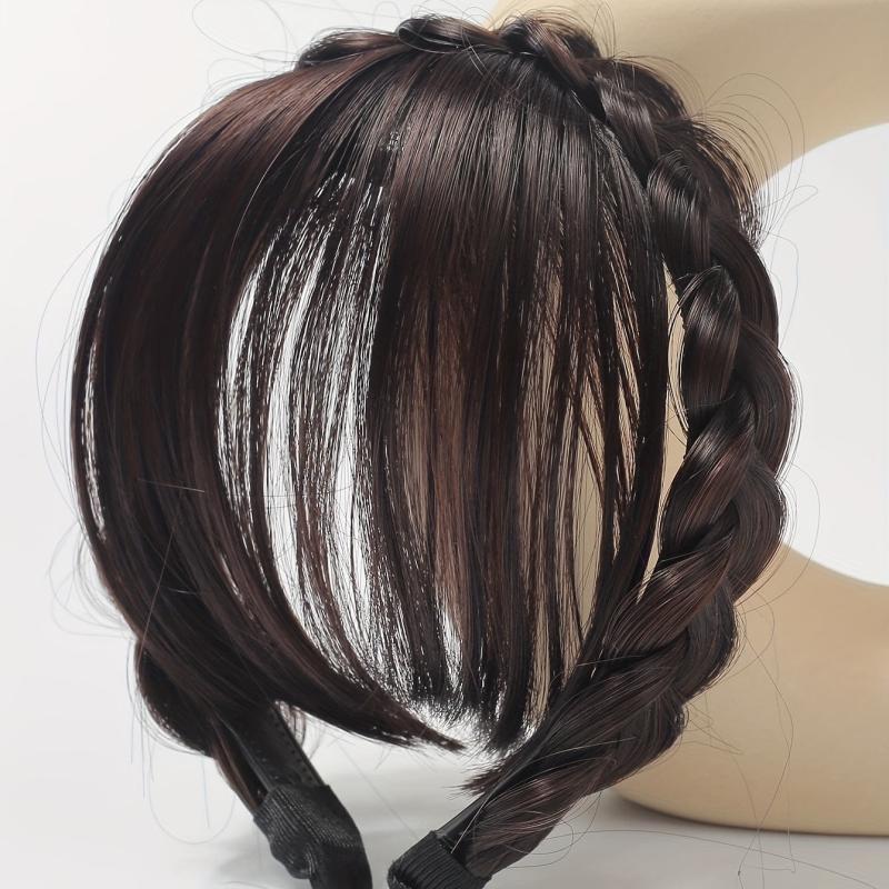 Light Brown Hair Extensions with Braid Headband