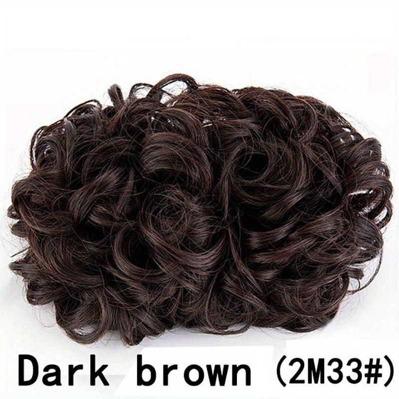 Stylish Messy Wavy Clip In Hair Bun for Women Synthetic Chignon Updo