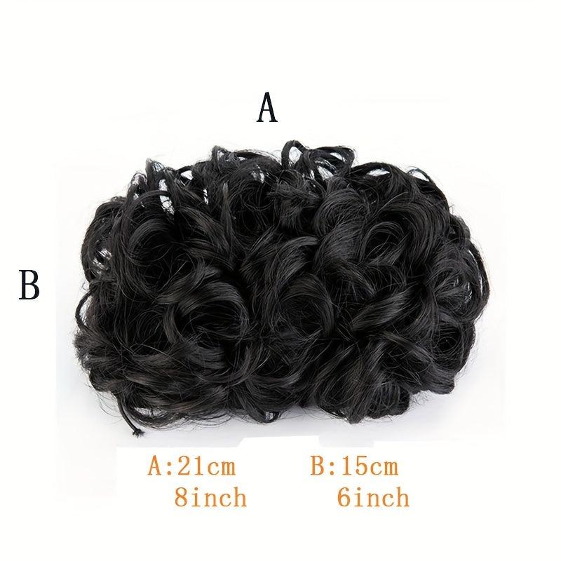 Stylish Messy Wavy Clip In Hair Bun for Women Synthetic Chignon Updo