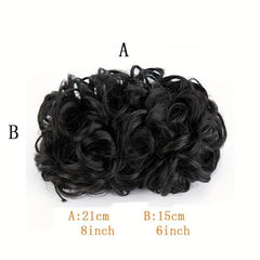 Stylish Messy Wavy Clip In Hair Bun for Women Synthetic Chignon Updo