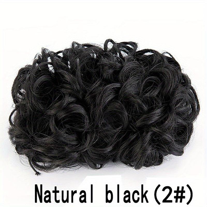 Stylish Messy Wavy Clip In Hair Bun for Women Synthetic Chignon Updo