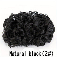Stylish Messy Wavy Clip In Hair Bun for Women Synthetic Chignon Updo