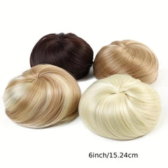 Chignon Donut Hair Bun Updo with Drawstring Clip In Extensions