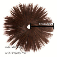 Messy Straight Hair Bun Extensions Elastic Chignon Scrunchy