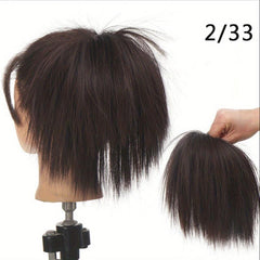 Messy Straight Hair Bun Extensions Elastic Chignon Scrunchy