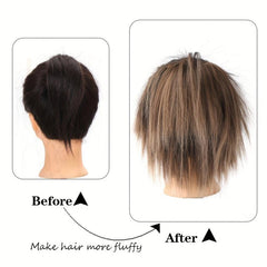 Messy Straight Hair Bun Extensions Elastic Chignon Scrunchy
