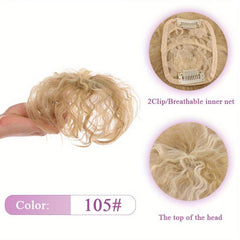 Clip In Curly Hair Bangs for Women - Volume & Style Top of the Head Coverage