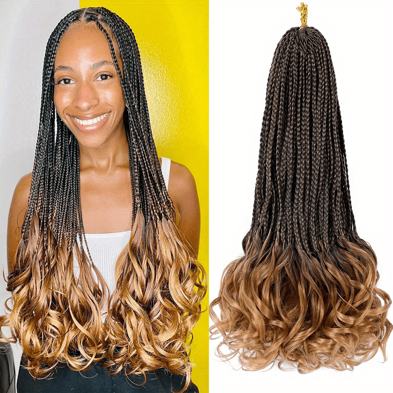 Long Braids Curly Ends Crochet Hair Extensions 35 1pack 8pack