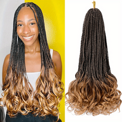 Long Braids Curly Ends Crochet Hair Extensions 35 1pack 8pack