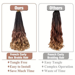 Long Braids Curly Ends Crochet Hair Extensions 35 1pack 8pack