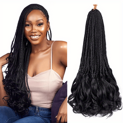 Long Braids Curly Ends Crochet Hair Extensions 35 1pack 8pack