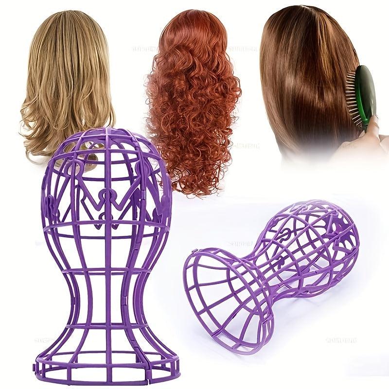 Foldable Wig & Hat Display Stand with Lantern Holder