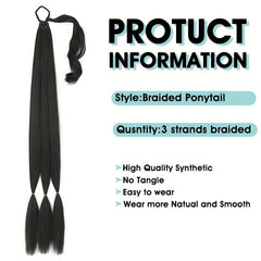 Long Straight Synthetic Hair Ponytail Extensions Heat Resistant Hair Pieces