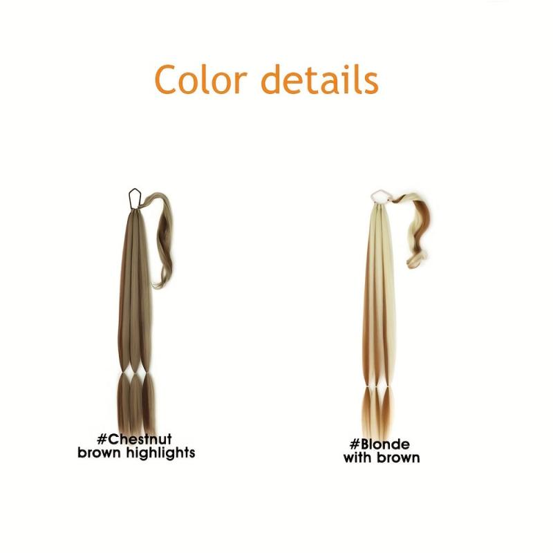 Long Straight Synthetic Hair Ponytail Extensions Heat Resistant Hair Pieces
