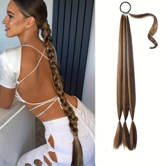 Long Straight Synthetic Hair Ponytail Extensions Heat Resistant Hair Pieces